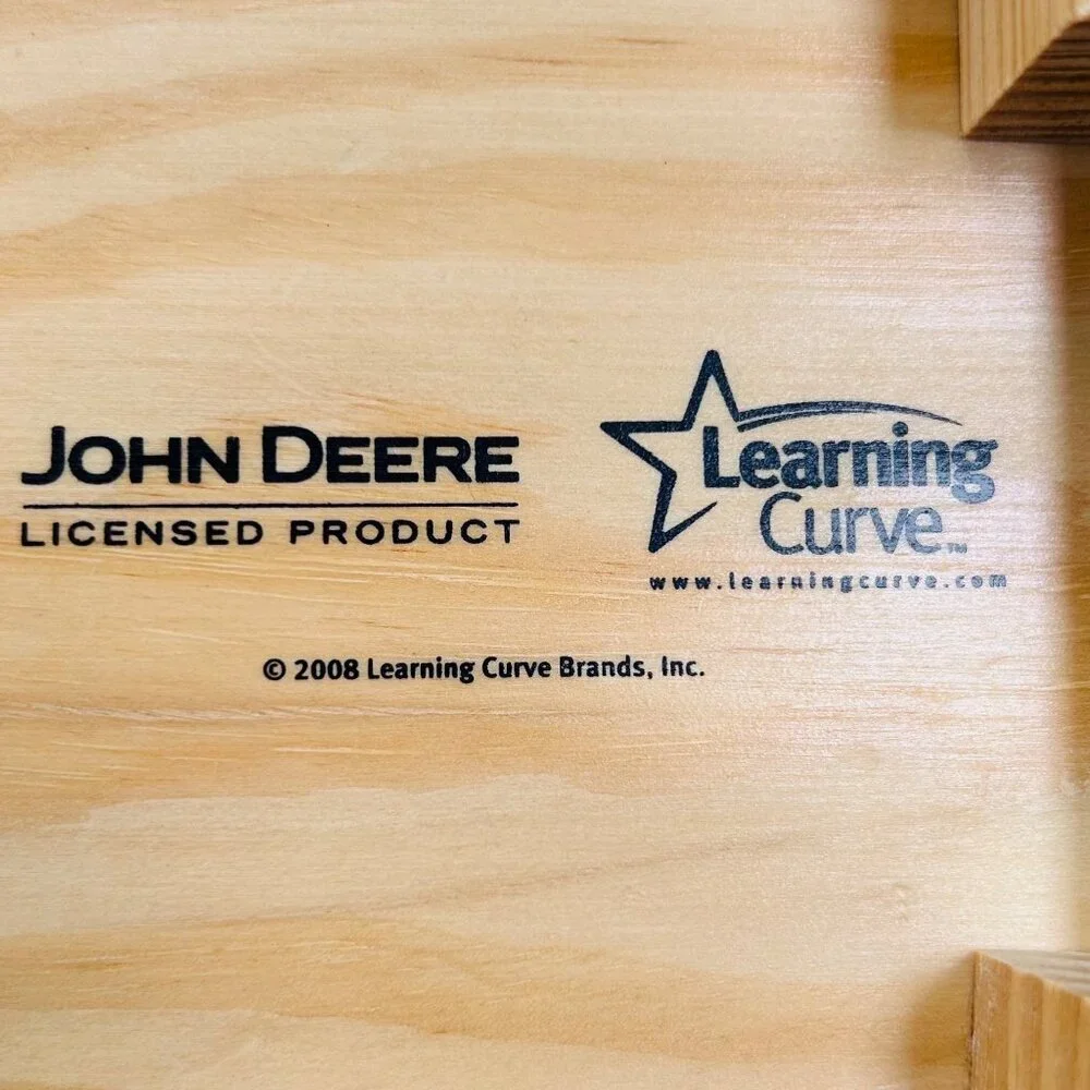 John Deere Learning Curve Wooden Dump Truck Toy Country Farm